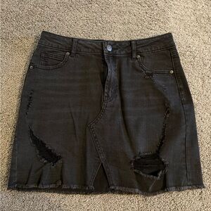 Wild Fable Black Distressed Mini Skirt